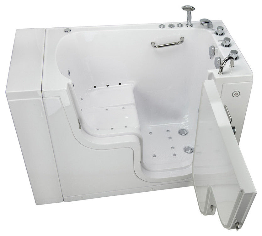 Transfer Acrylic Wheelchair Accessible Dual Massage Walk-In Tub 2" Drain