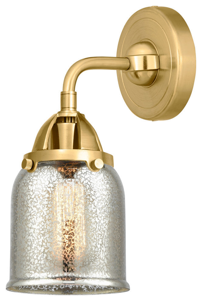 Small Bell Sconce, Satin Gold, Silver Plated Mercury