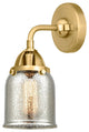 Small Bell Sconce, Satin Gold, Silver Plated Mercury