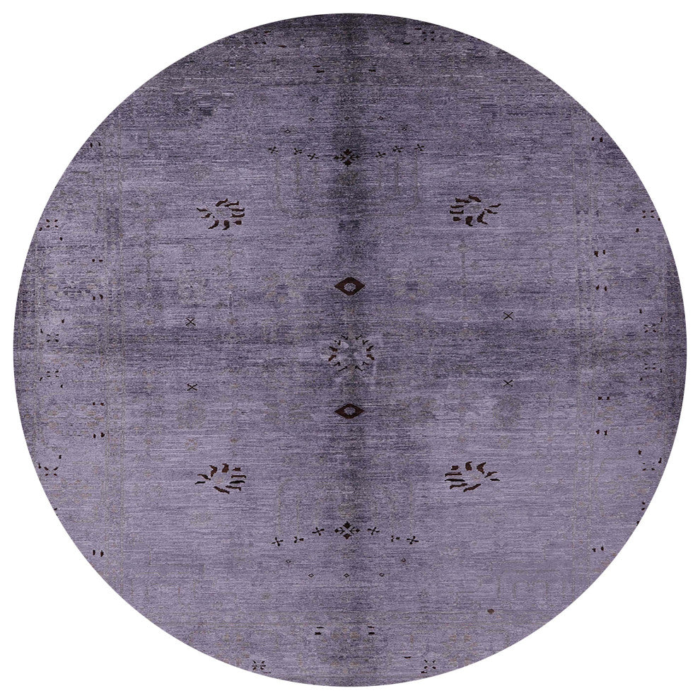 Ahgly Company Indoor Round Mid-Century Modern Area Rugs, 4' Round