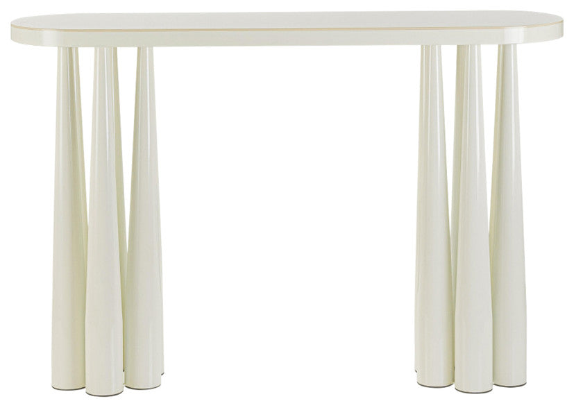 Titan Cream Glossy Console Table
