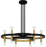 Quoizel WID5030 Winsland 12 Light 30"W Abstract Chandelier - Matte Black