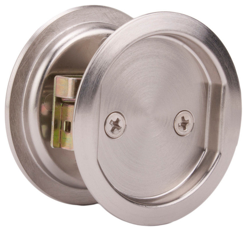 Weslock 627 Round Passage Sliding Pocket Door Pull - Nickel