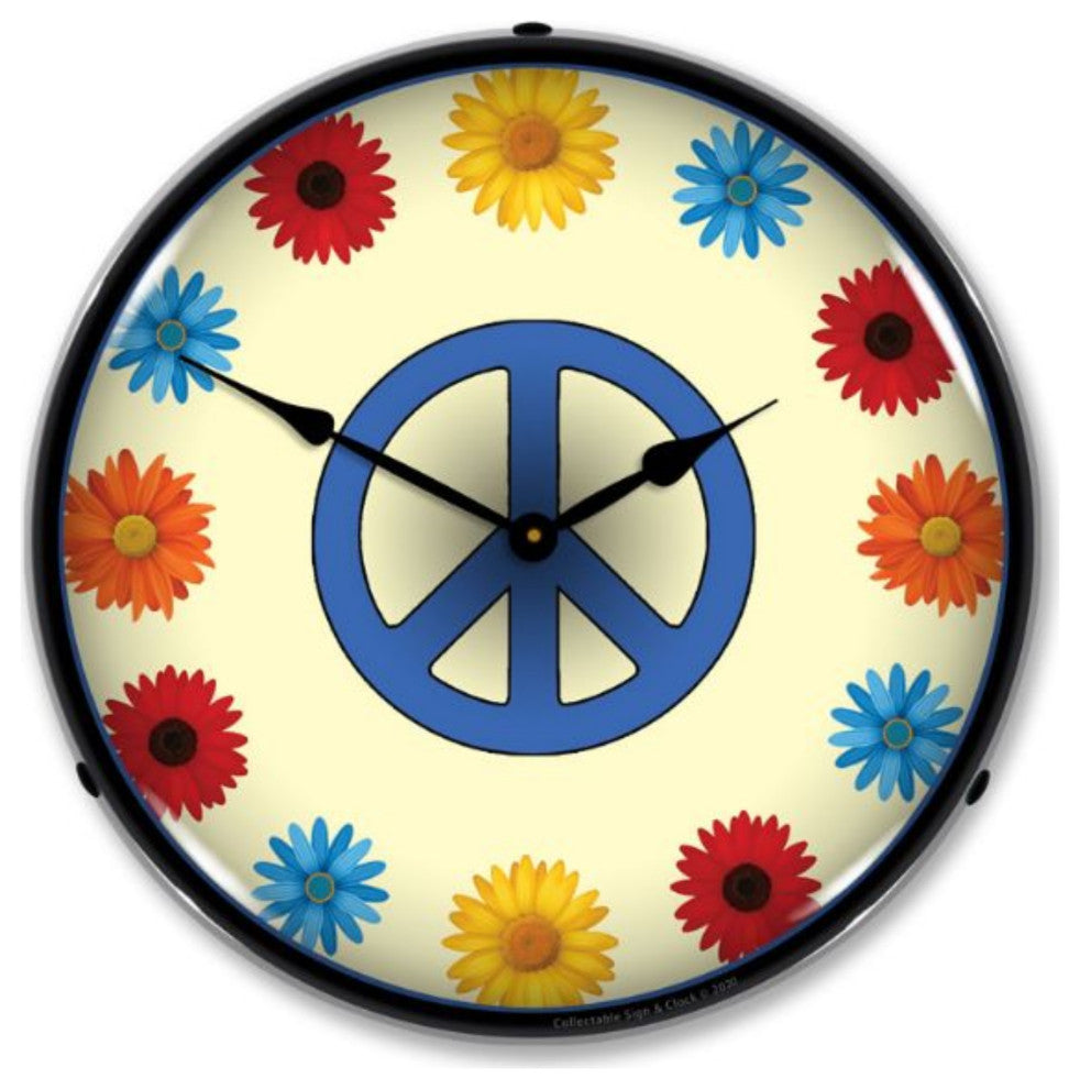 21021193 Flower Power Clock