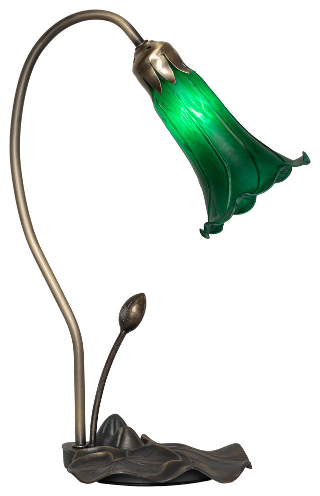 Meyda Lighting 13716 16" High Green Pond Lily Accent Lamp