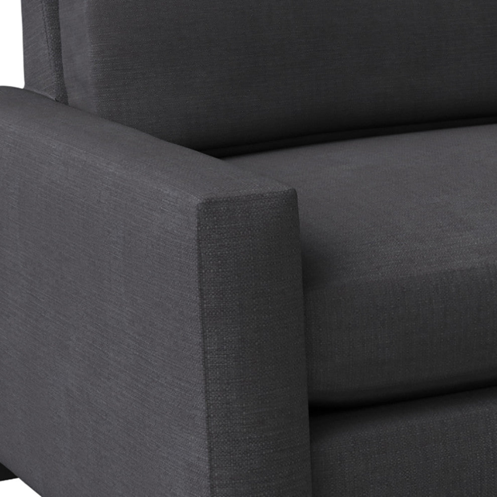 Nativa Interiors Revolution 95" Sofa, Charcoal, Depth: Classic