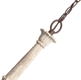 6-Light Weathered Wood Candle Style Chandelier