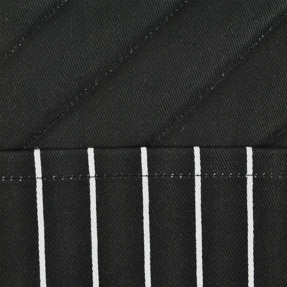 DII Black Chef Stripe Pot Holder, Set of 2
