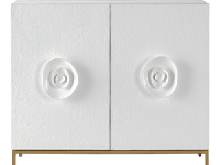 Front-facing shot of Fleur Hall Chest on a clean white background with doors closed.