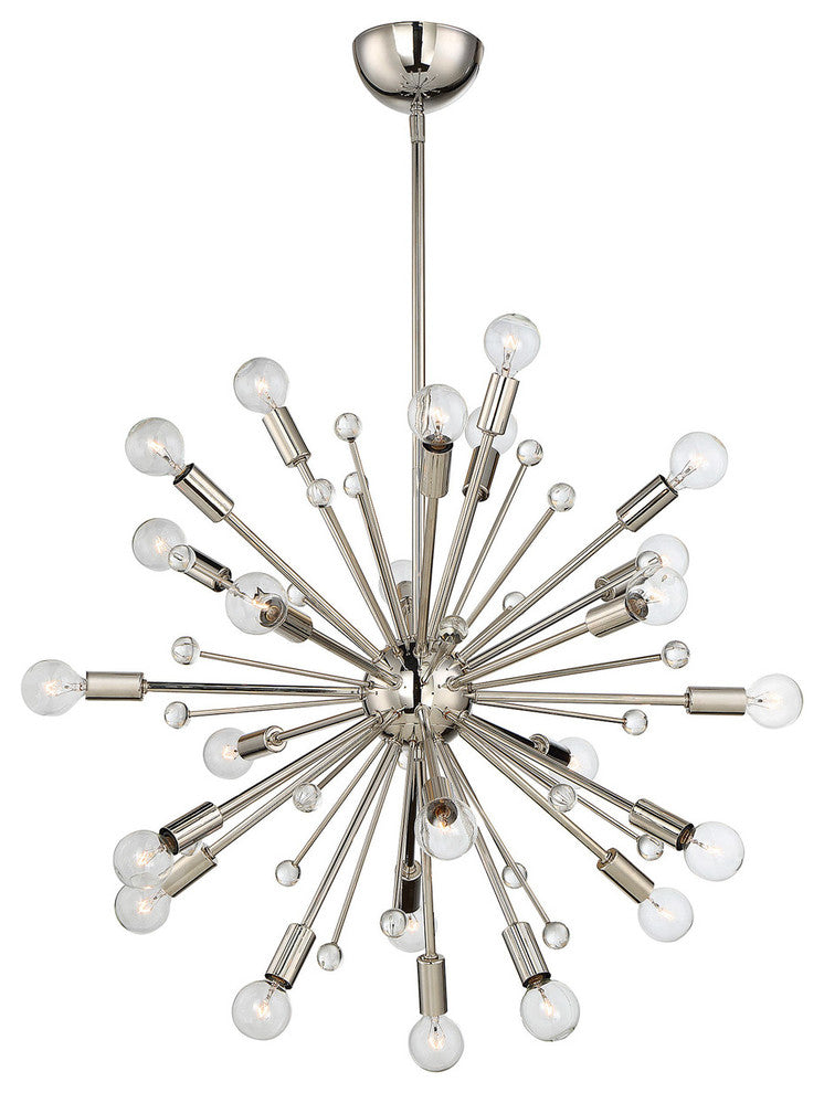 Galea 24 Light Chandelier, Polished Nickel