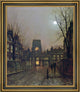 John Atkinson Grimshaw Old Chelsea Framed Premium Canvas Print, 20"x25"