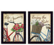 "Vintage Bicycles" Collection By Debbie DeWitt, Printed Wall Art, Black Frame