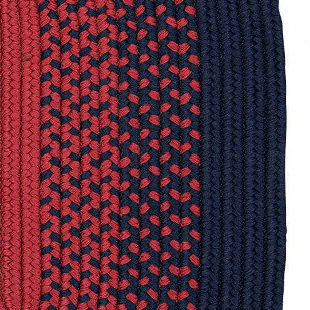 Colonial Mills Rug Seadog Bright Navy Red Round, 9x9