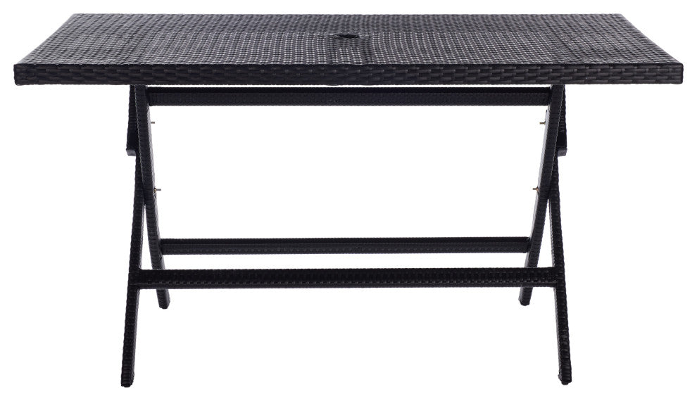 Safavieh Akita Outdoor Folding Table Black