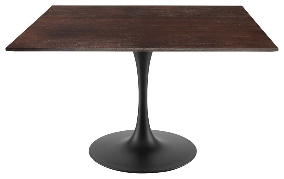 Dining Table, Square, Wood, Black Dark Brown, Modern, Cafe Bistro Restaurant