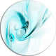 Colored Smoke Light Blue, Abstract Digital Art Disc Metal Wall Art, 23"
