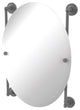 Prestige Regal Oval Frameless Rail Mounted Mirror, Matte Gray
