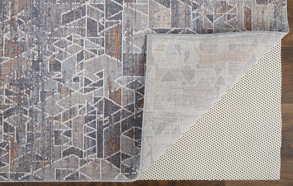 Weave & Wander Edwardo Rug, Gray/Blue, 8' x 10' Rug