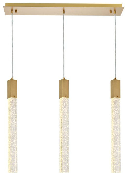Wade 3-Light Pendant, Satin Gold