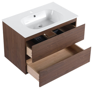 30" Wall-Mounted Bath Vanity, Top and Basin