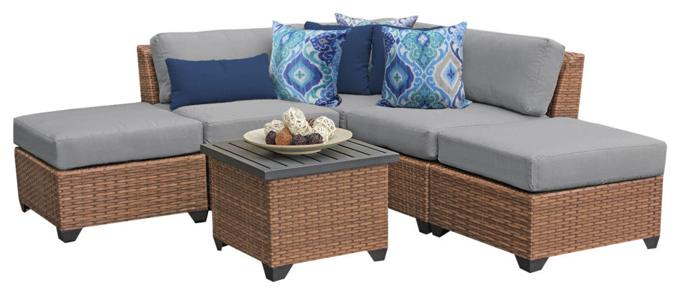 Laguna 6 Piece Outdoor Wicker Patio Furniture Set 06f
