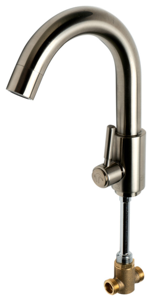 ALFI brand AB2503-BN Brushed Nickel Deck Mounted Tub Filler w/ Hand Shower