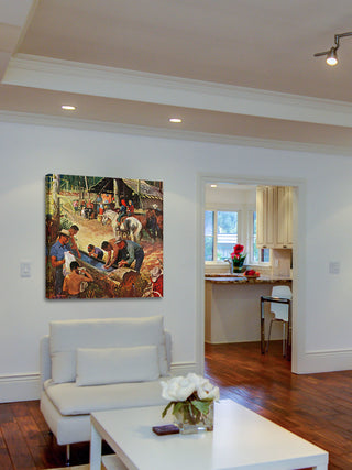"Dude Ranch Meal" Painting Print on Canvas by John Clymer
