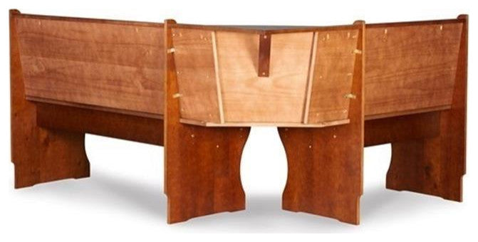 Riverbay Furniture Kitchen Dining Wood Nooker Corner Unit in Walnut