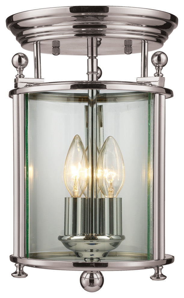 Zlite 191F 3-Light Flush Mount, Clear