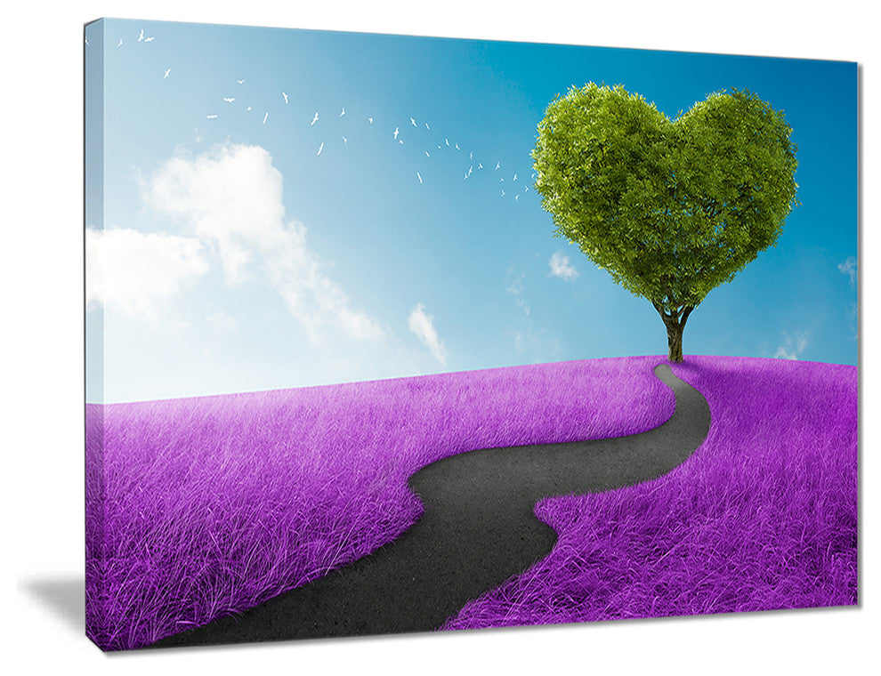"Heart Tree" Abstract Digital Canvas Print, 20"x12"