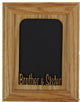 Brother and Sister Vertical Oak Picture Frame and Oak Matte, 5"x7"