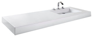 Cube Sink, WETMAR BIO, Glossy White, Right Overflow