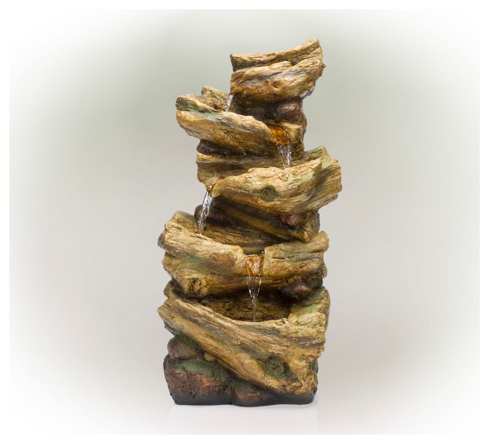 4 Tier Rainforest Waterfall Fountain with LED Lights