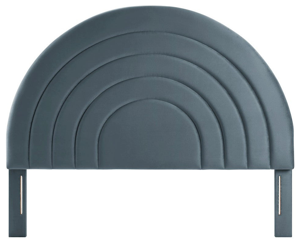 Solana Arched Performance Velvet Full Headboard