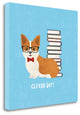 "Good Dogs Corgi Bright" By Moira Hershey, Giclee Print on Gallery Wrap Canvas