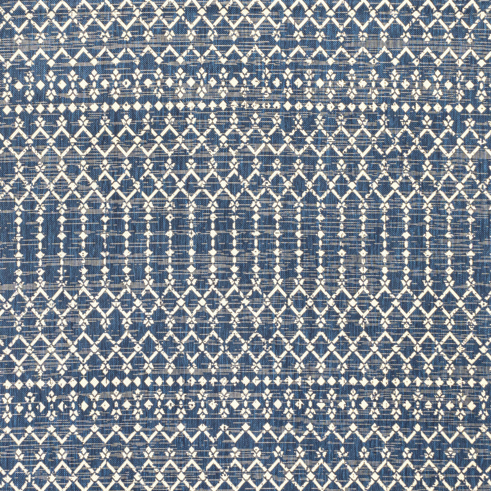 Ourika Moroccan Geometric Textured Weave Indoor/Outdoor Area Rug