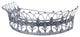 Decorative Metal Curtain or Canopy Crown, Silver Finish