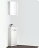 Coda 14" White Modern Corner Bathroom Vanity, Faucet FFT3071BN
