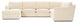 Aiden Beige Modular Large Chaise Sectional - Beige