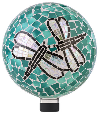 10" Mosaic Dragonfly Duo Gazing Globe