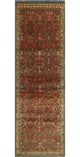 Fine Vintage Distressed Micheal Rust/Ivory Runner, 3'0x9'5
