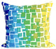 Visions III Ombre Tile Indoor/Outdoor Pillow Cool 20"x20"