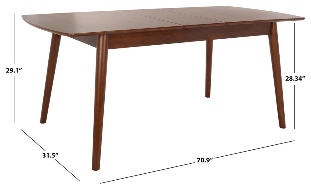 Safavieh Kay Extension Dining Table, Walnut