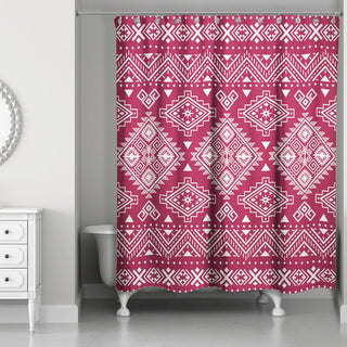 Maroon Tribal 71x74 Shower Curtain