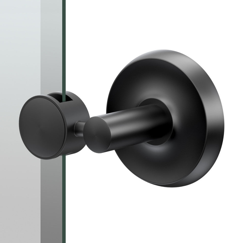 Designer II 24" Frameless Rectangle Mirror, Matte Black
