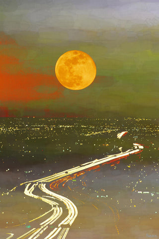 "Santa Sun Current" Print on Canvas, 40"x60"