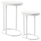 Barking Terrazzo Outdoor Nesting Tables 2-Piece Set