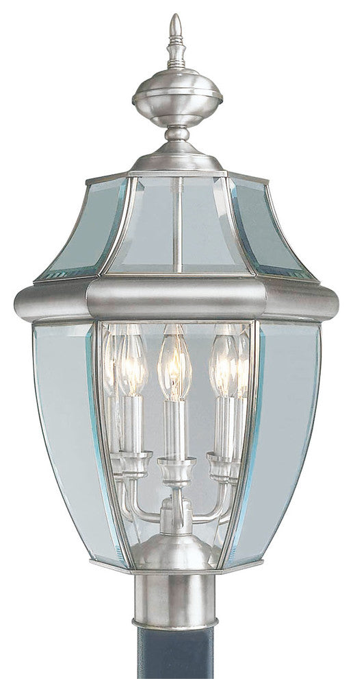 Monterey Outdoor Post Head, Brushed Nickel