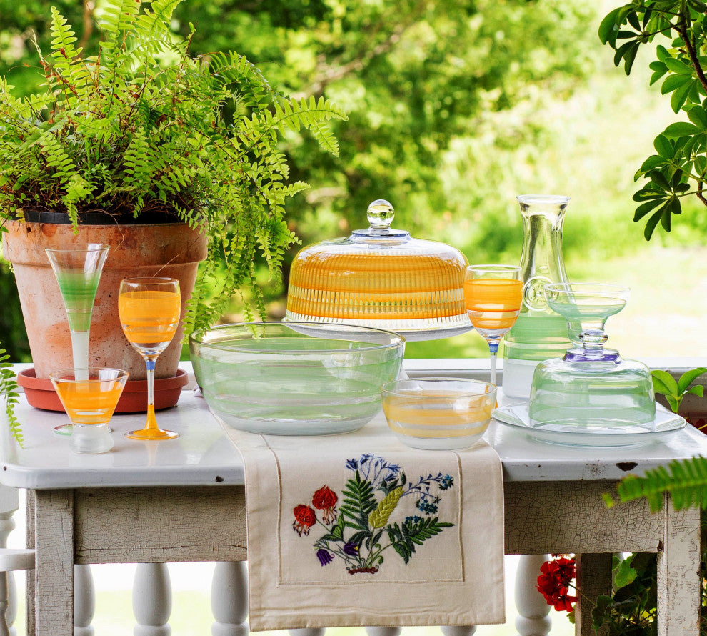 Retro Stripe Green Carafe