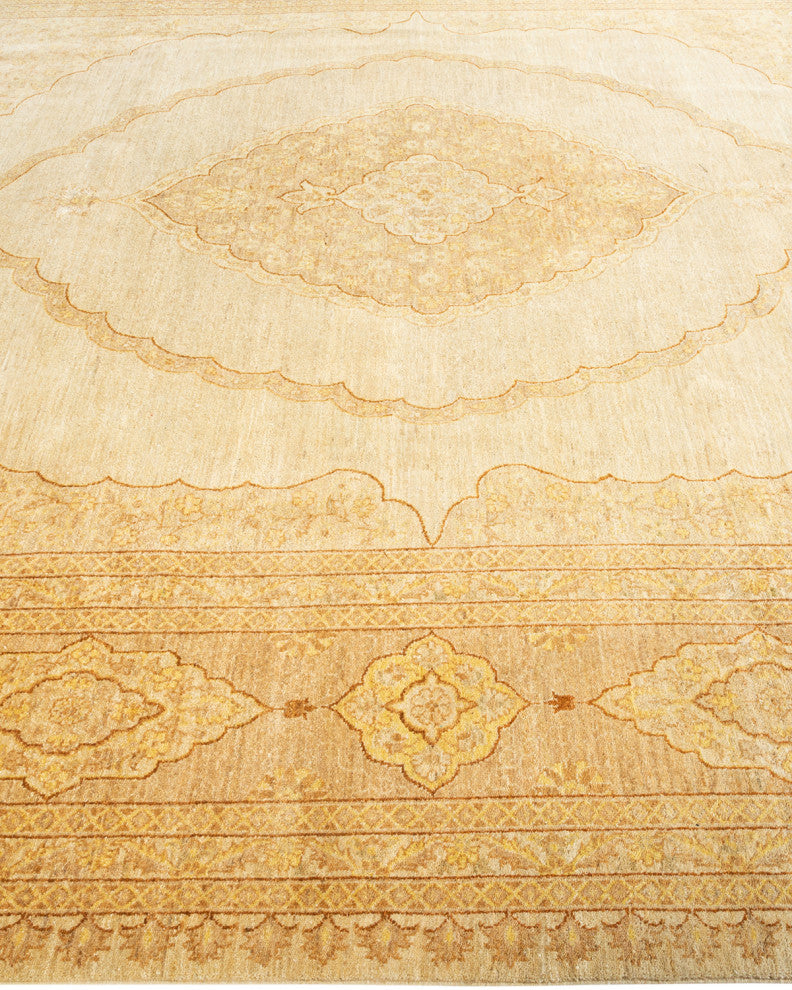 Twante One-of-a-Kind Hand-Knotted Area Rug Ivory, 9'3"x12'6"